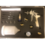 Profi Alukoffer mit HVLP Lackierpistole + 5 Düsensätzen 1.3/1.4/1.7/1.8/2.0 mm