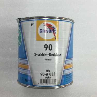 Glasurit 90-A 035 Wassermischlack Schneewei&szlig; 1 Liter