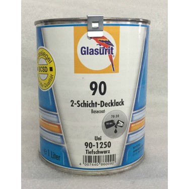 Glasurit Wassermischlack 90-1250 Uni TIEFSCHWARZ 1 Liter