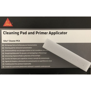 Sika CLEANER PCA Reinigungspad hellgrau Box mit 48 Stk  Scheibenreinigung + Applikator