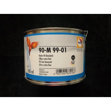 Glasurit 90-M 99/01 Wassermischlack Silber extra fein 1 Liter