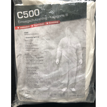 asup C500 Einwegschutzanzug Kat. III Typ 5/6, wei&szlig; Gr XXL