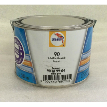 Glasurit 90-M 99/04 Wassermischlack Silber Grob 0,5 Liter