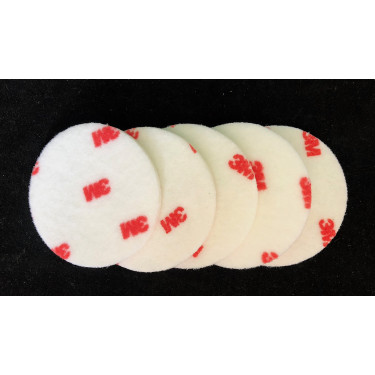 5 x 3M 09357 Finesse-it Polierfilz Polierscheibe rot/wei&szlig; &oslash; 76,2 mm hart