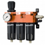 DeVilbiss FLRCAC-1 Feinfilter-Druckluftregler mit Aktivkohlefilter und Wasserabscheider