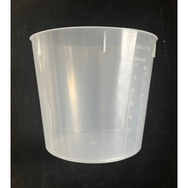 Kunststoff PP Mischbecher Lackmischbecher 1000ml natur neutral mit Skalierung