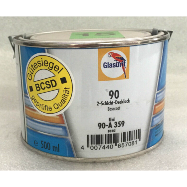 Glasurit Wassermischlack 90-A 359 Uni ROSA 0,5 Liter