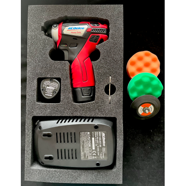 AC Delco Akku Poliermaschine ARS-1212 plus Schleifteller + 2 Pads