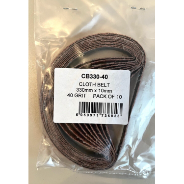 B&auml;nder Schleifb&auml;nder 10 mm x 330 mm f&uuml;r Bandschleifer P40, P60 oder P80 (10 St&uuml;ck)