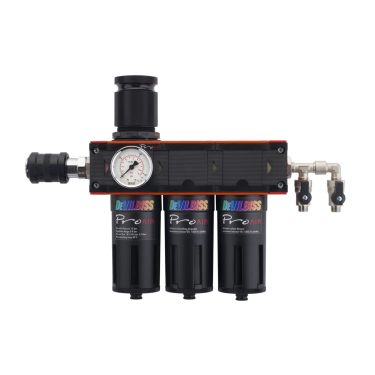 DeVilbiss PRO Air-3 Filter Regulator FILTEREINHEIT MIT GROB-,FEIN- UND AKTIVKOHLEFILTER