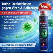 SiMa Turbo AirClean SOS - 750ml Turbo Desinfektion gegen Viren und Bakterien