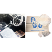 100 x 5 in 1 KIT Schutzfolie f&uuml;r KFZ - FUSSRAUM SCHONBEZUG SITZ HANDBREMSE etc